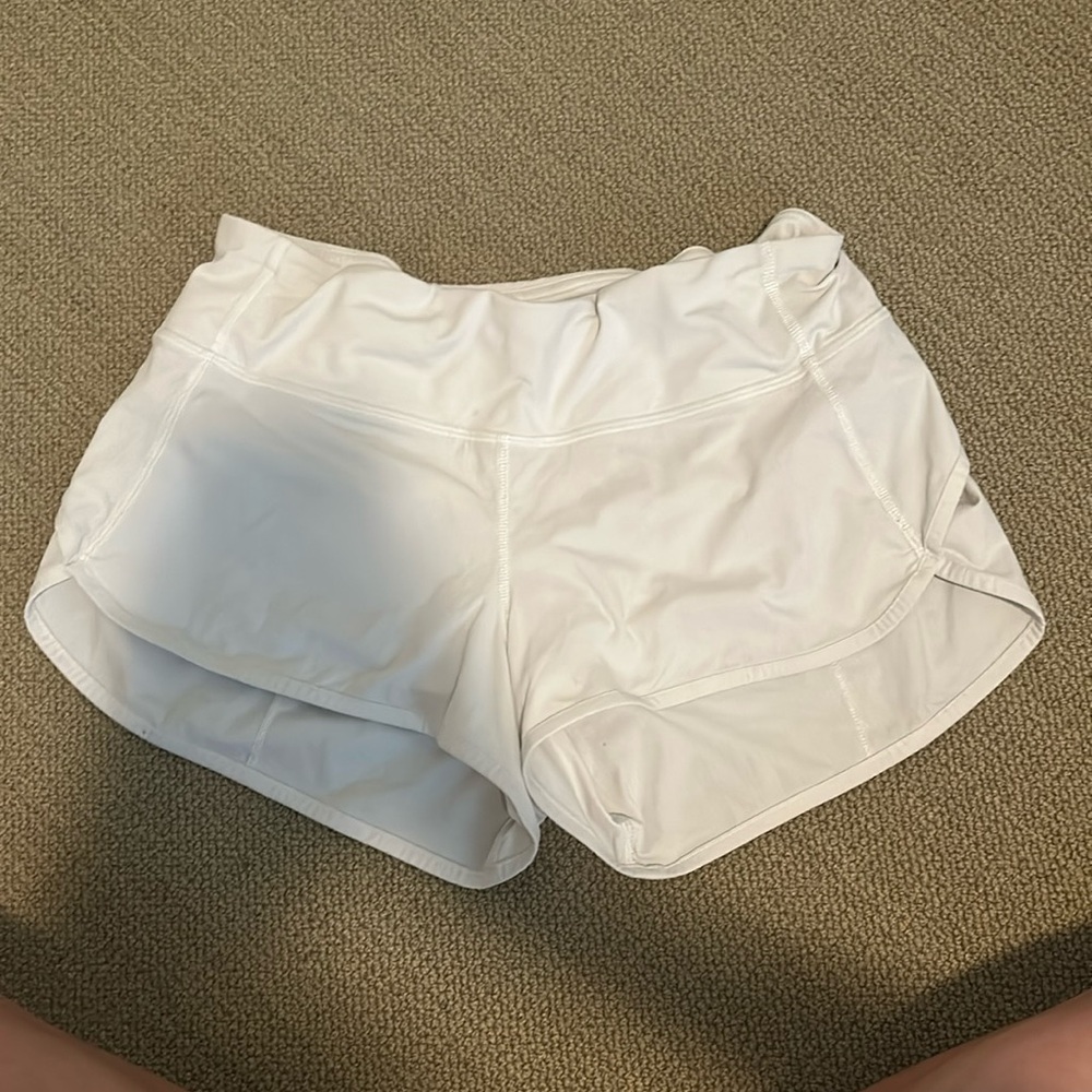 White lululemon shorts size 4